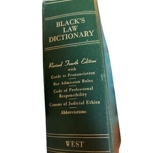 Black's Law Dictionary 4th Edition Rev. Pronunciation Guide 1968 Henry Campbell